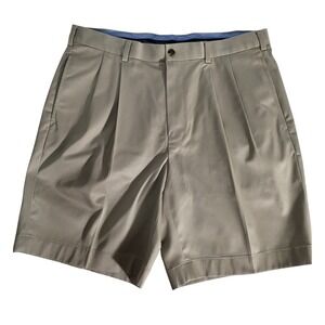 Brook's Brothers Mens Pleated Khaki Shorts Casual Summer Chino Golf Walking